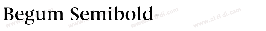 Begum Semibold字体转换